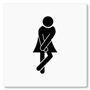 WC ženy, 100x100mm, bílá, Nevada